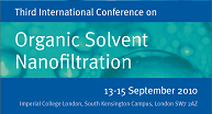  3rd International Organic Solvent Nanofiltration Conference 2010, Лондон/Англия, 13-15 сентября 2010